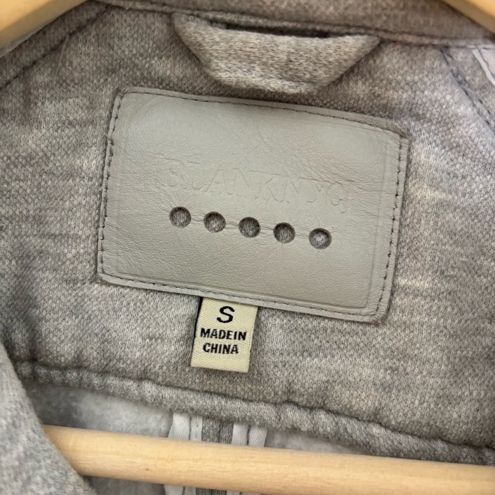 Blank NYC Sweatshirt Moto Jacket in Heather Gray Size Small - Picture 9 of 9